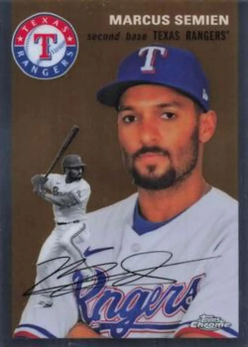 2023 Topps Chrome Platinum Anniversary #342 Marcus Semien EX Excellent Texas Rangers Baseball Card - Baseball Card
