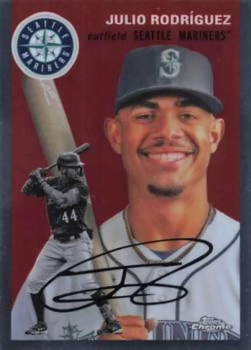 2023 Topps Chrome Platinum Anniversary #345 Julio Rodriguez EX Excellent Seattle Mariners Baseball Card - Baseball Card