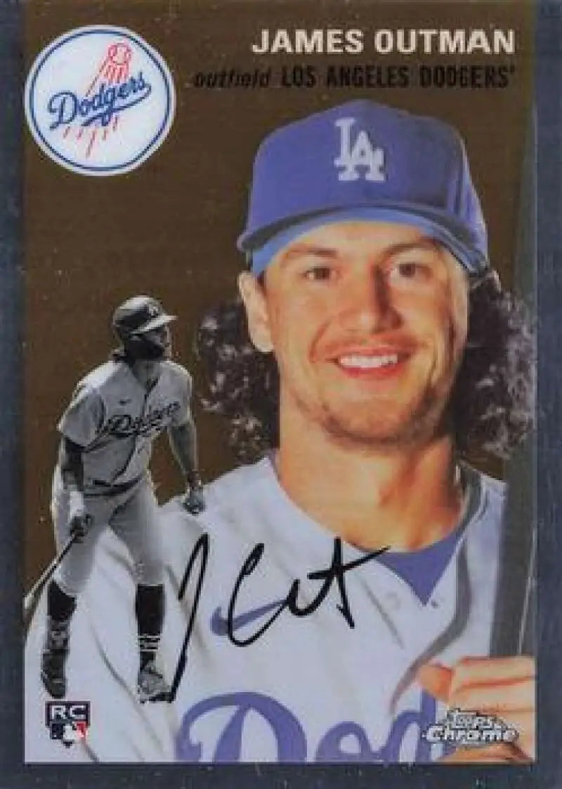 2023 Topps Chrome Platinum Anniversary #35 James Outman EX Excellent RC Rookie Los Angeles Dodgers Baseball Card