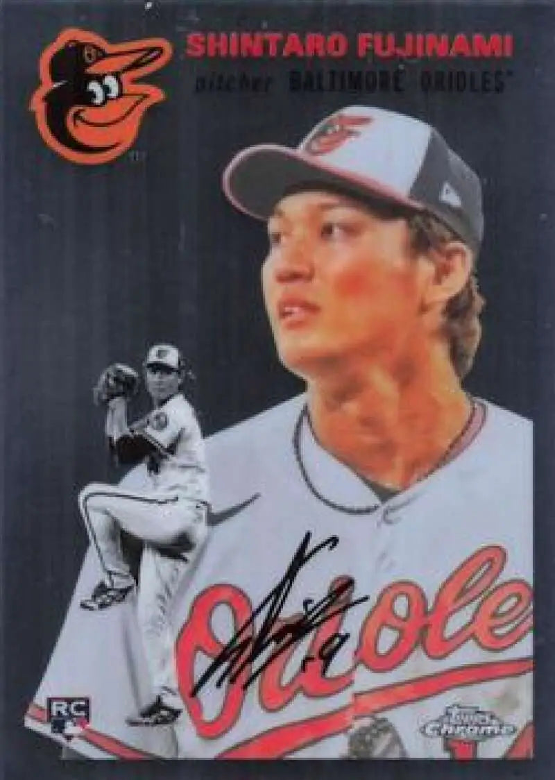 2023 Topps Chrome Platinum Anniversary #354 Shintaro Fujinami EX Excellent RC Rookie Baltimore Orioles Baseball Card