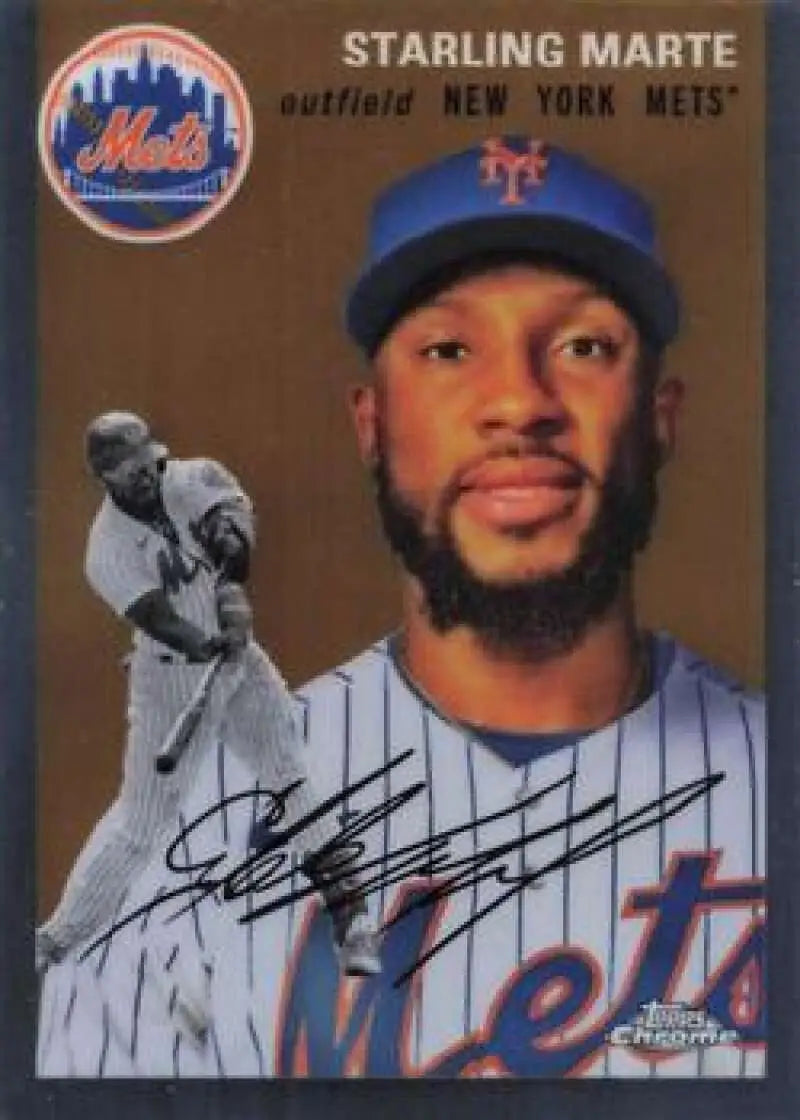 2023 Topps Chrome Platinum Anniversary #364 Starling Marte EX Excellent New York Mets Baseball Card - Baseball Card