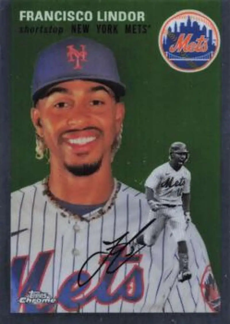 2023 Topps Chrome Platinum Anniversary #369 Francisco Lindor EX Excellent New York Mets Baseball Card - Baseball Card