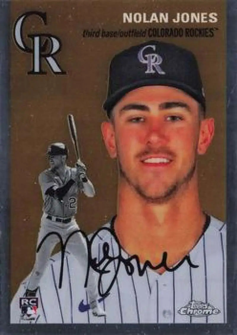 2023 Topps Chrome Platinum Anniversary #37 Nolan Jones EX Excellent RC Rookie Colorado Rockies Baseball Card - Baseball