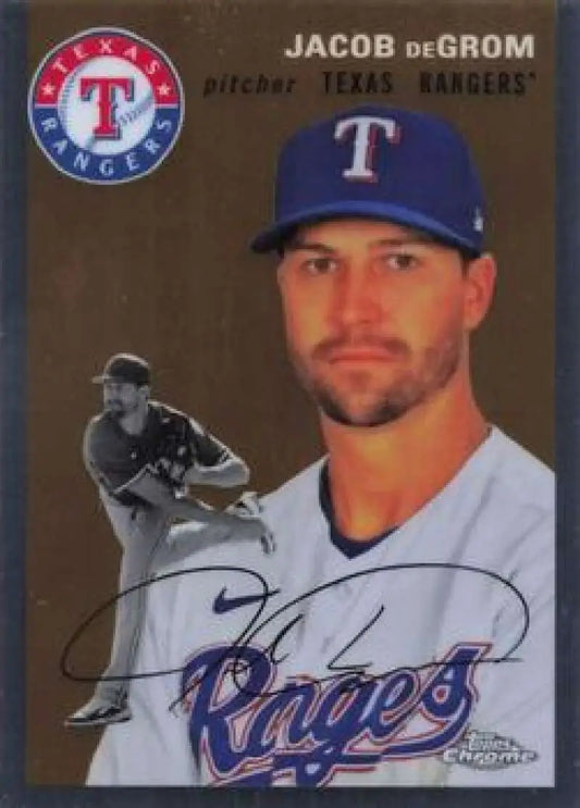 2023 Topps Chrome Platinum Anniversary #380 Jacob deGrom EX Excellent Texas Rangers Baseball Card - Baseball Card Single
