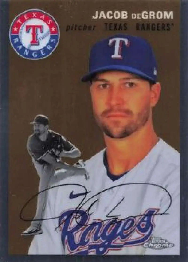 2023 Topps Chrome Platinum Anniversary #380 Jacob deGrom EX Excellent Texas Rangers Baseball Card - Baseball Card Single