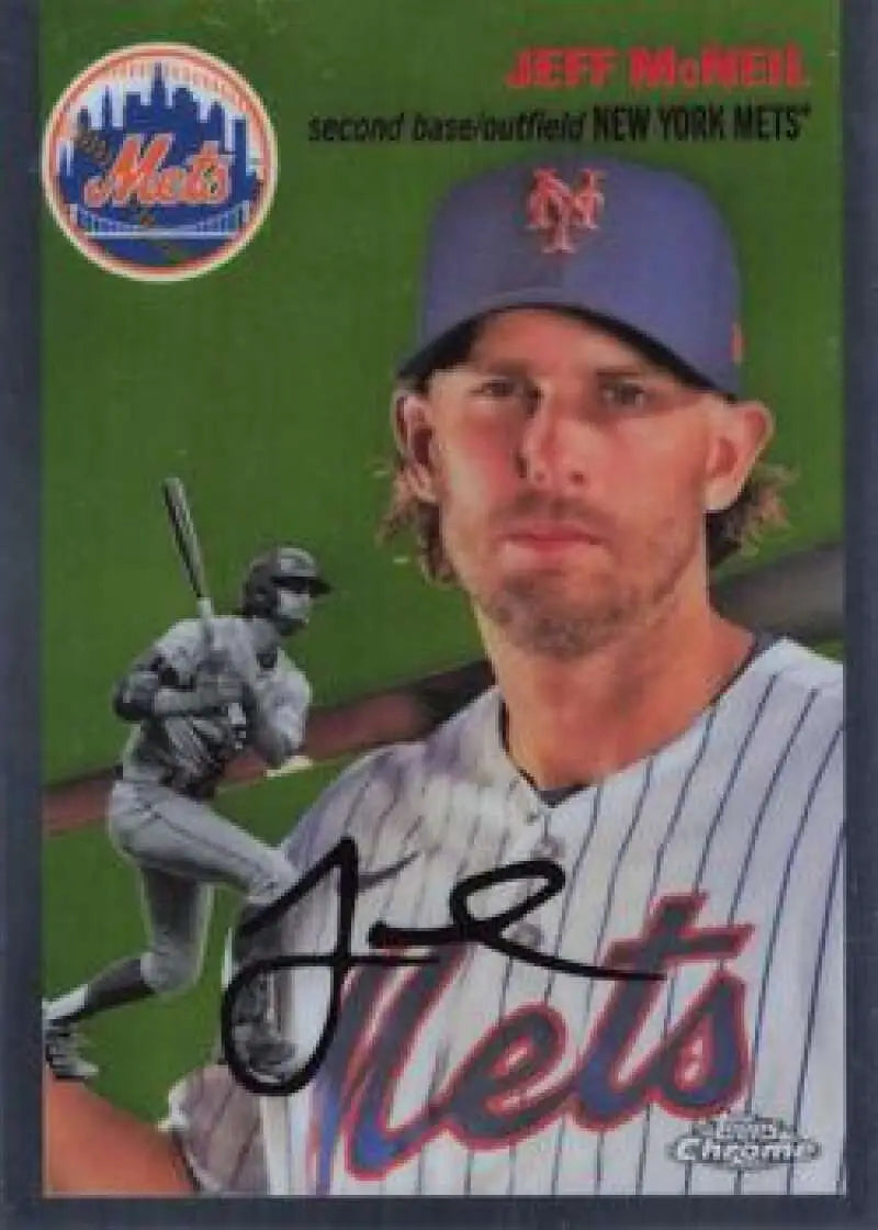 2023 Topps Chrome Platinum Anniversary #393 Jeff McNeil EX Excellent New York Mets Baseball Card - Baseball Card Single