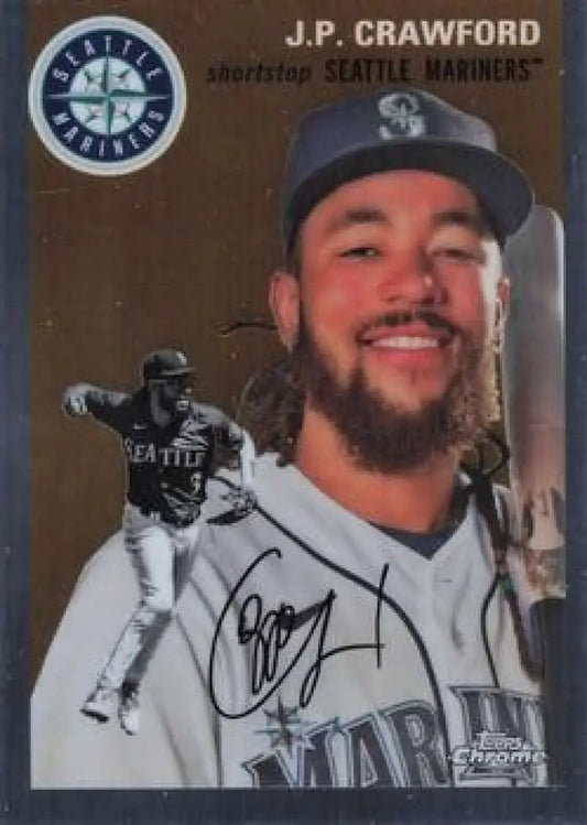 2023 Topps Chrome Platinum Anniversary #398 J.P. Crawford EX Excellent Seattle Mariners Baseball Card - Baseball Card