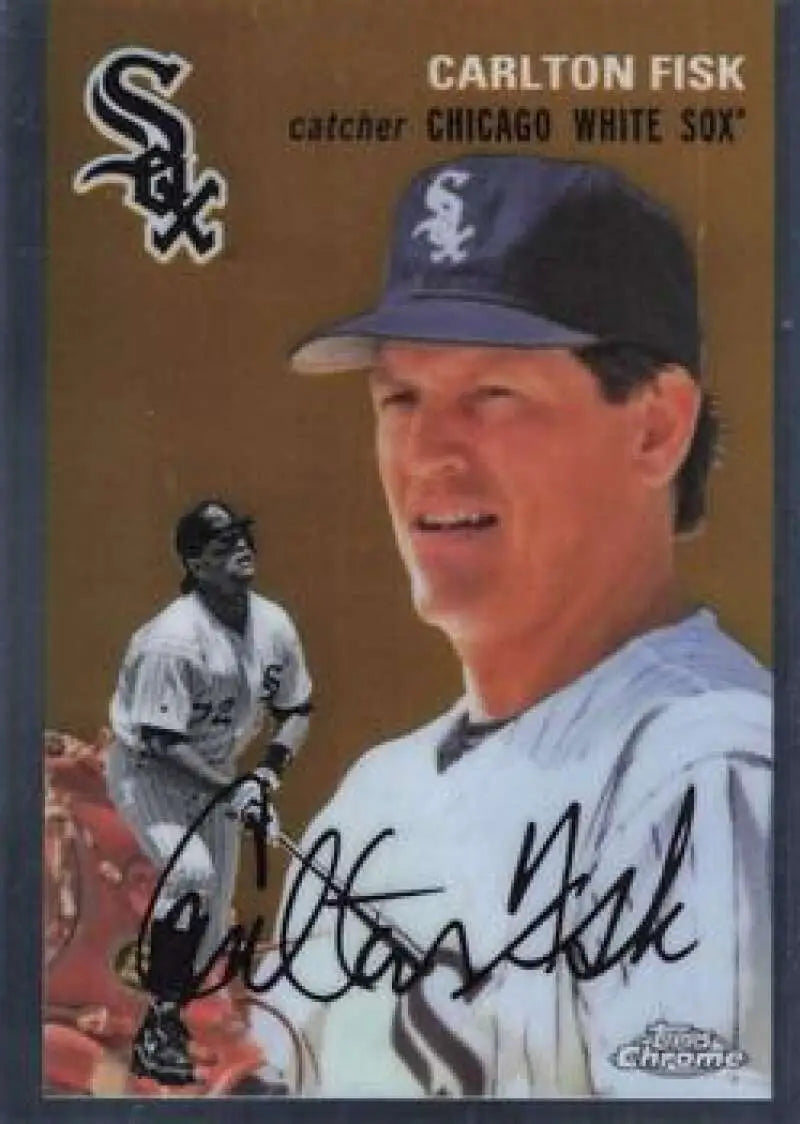2023 Topps Chrome Platinum Anniversary #403 Carlton Fisk EX Excellent Chicago White Sox Baseball Card - Baseball Card