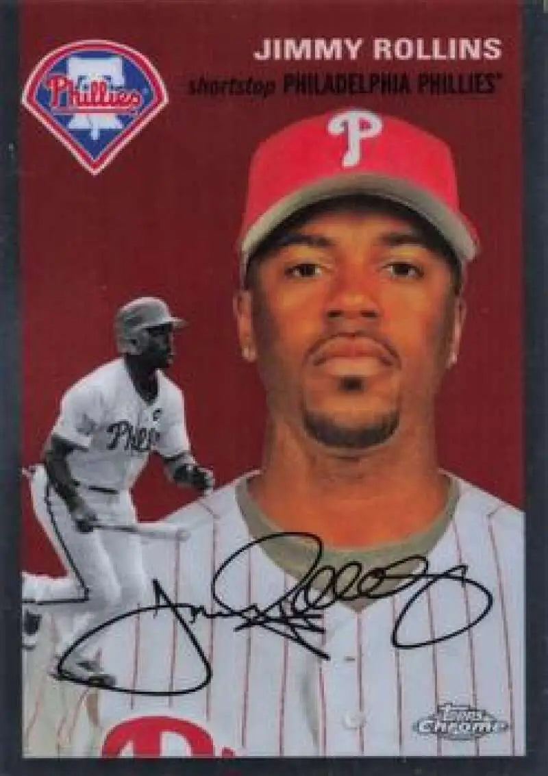 2023 Topps Chrome Platinum Anniversary #417 Jimmy Rollins EX Excellent Philadelphia Phillies Baseball Card - Baseball