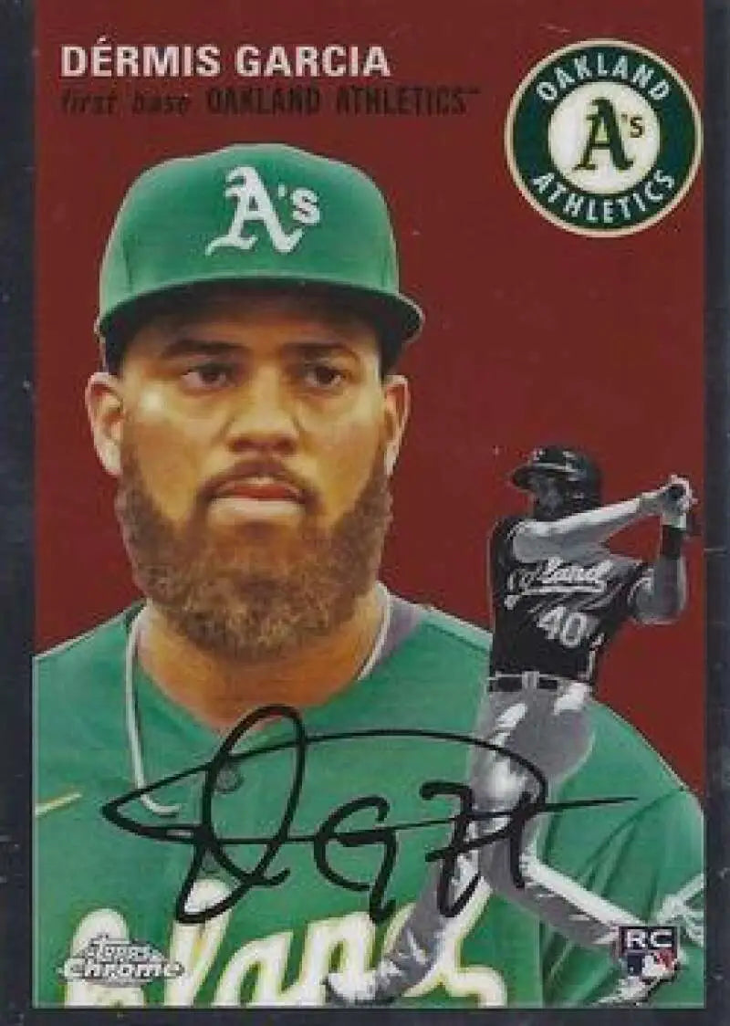 2023 Topps Chrome Platinum Anniversary #42 Dermis Garcia EX Excellent RC Rookie Oakland Athletics Baseball Card
