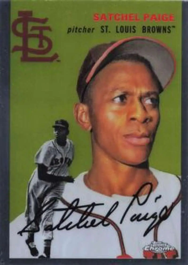 2023 Topps Chrome Platinum Anniversary #425 Satchel Paige EX Excellent St. Louis Browns Baseball Card - Baseball Card