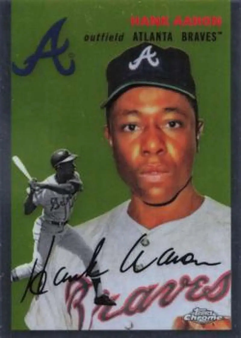2023 Topps Chrome Platinum Anniversary #432 Hank Aaron EX Excellent Atlanta Braves Baseball Card - Baseball Card Single