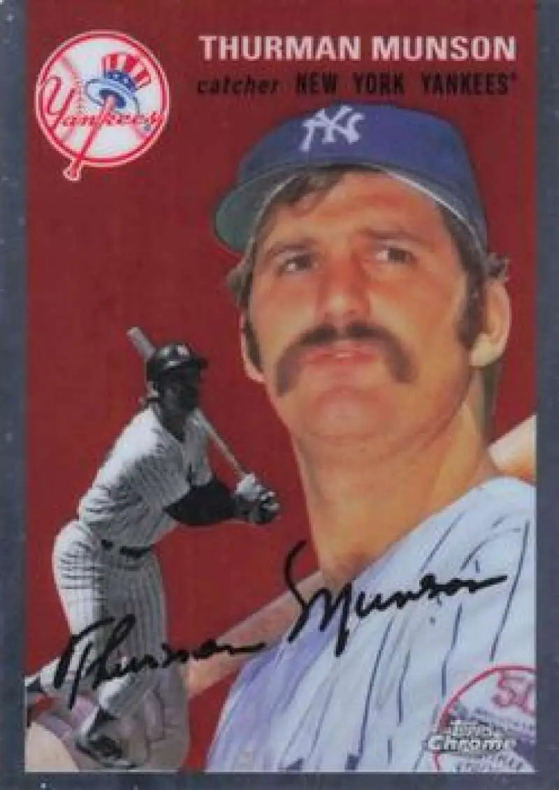 2023 Topps Chrome Platinum Anniversary #434 Thurman Munson EX Excellent New York Yankees Baseball Card - Baseball Card