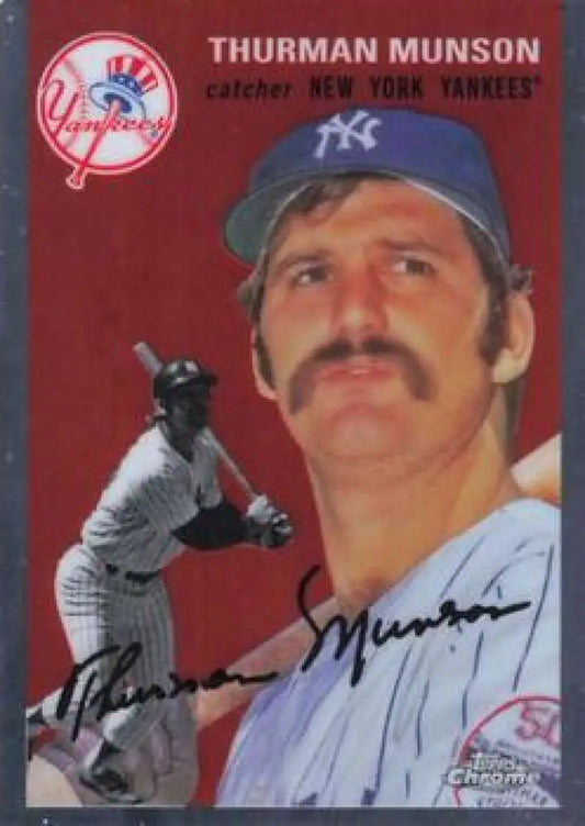 2023 Topps Chrome Platinum Anniversary #434 Thurman Munson EX Excellent New York Yankees Baseball Card - Baseball Card