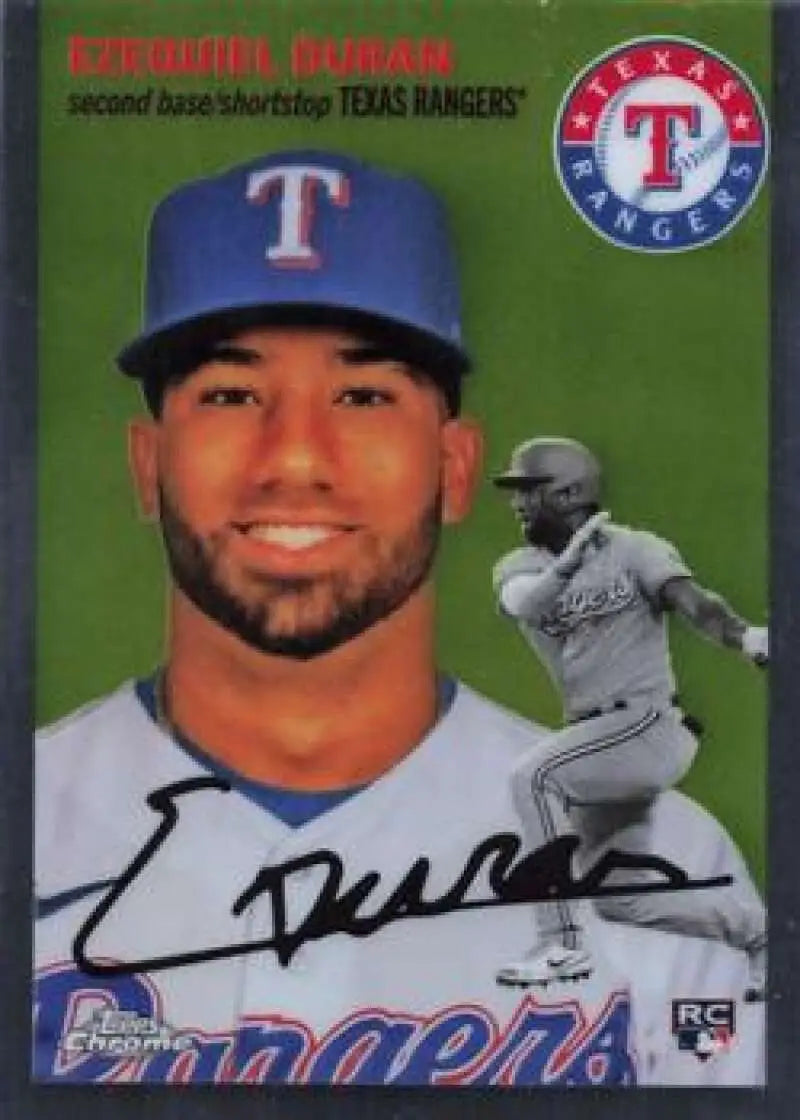 2023 Topps Chrome Platinum Anniversary #45 Ezequiel Duran EX Excellent RC Rookie Texas Rangers Baseball Card - Baseball