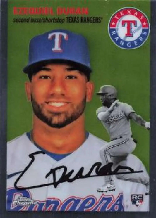 2023 Topps Chrome Platinum Anniversary #45 Ezequiel Duran EX Excellent RC Rookie Texas Rangers Baseball Card - Baseball