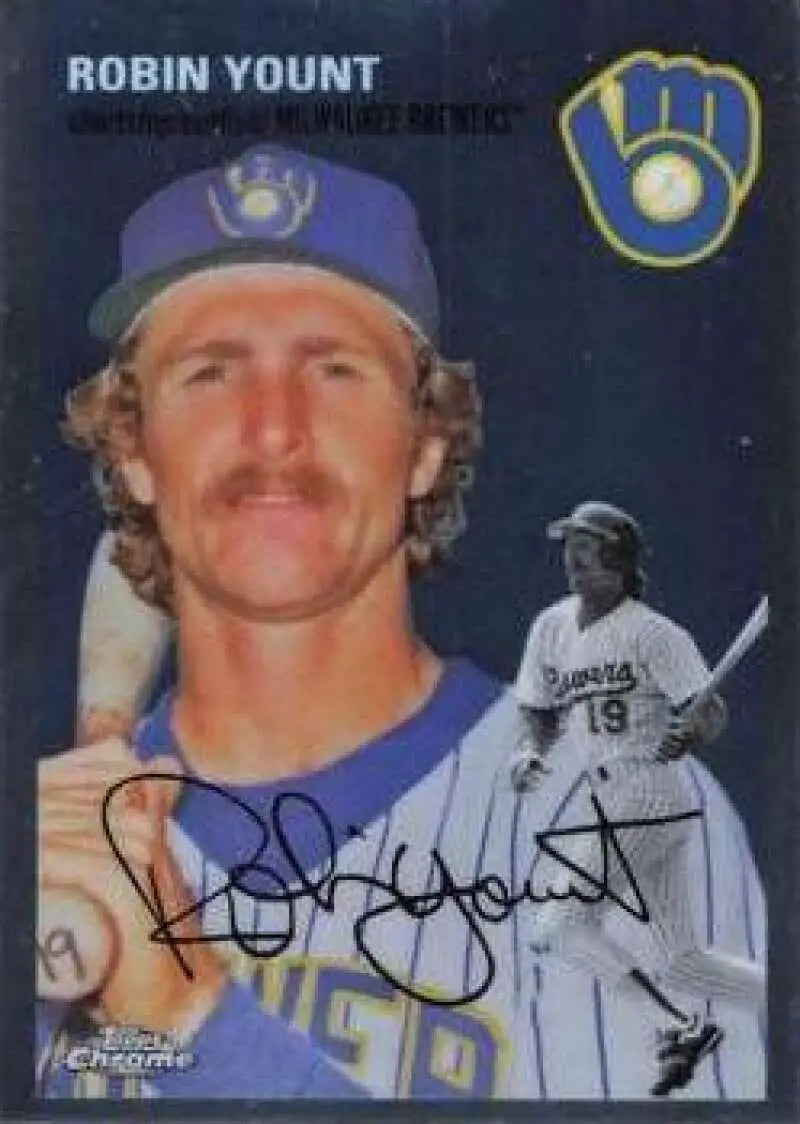 2023 Topps Chrome Platinum Anniversary #453 Robin Yount EX Excellent Milwaukee Brewers Baseball Card - Baseball Card
