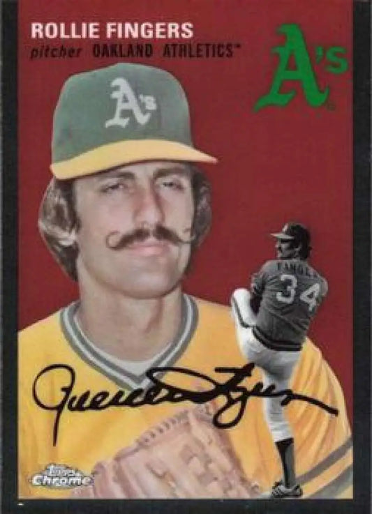 2023 Topps Chrome Platinum Anniversary #47 Rollie Fingers EX Excellent Oakland Athletics Baseball Card - Baseball Card