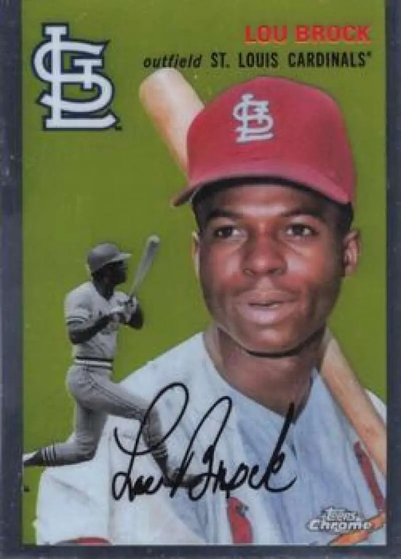 2023 Topps Chrome Platinum Anniversary #471 Lou Brock EX Excellent St. Louis Cardinals Baseball Card - Baseball Card