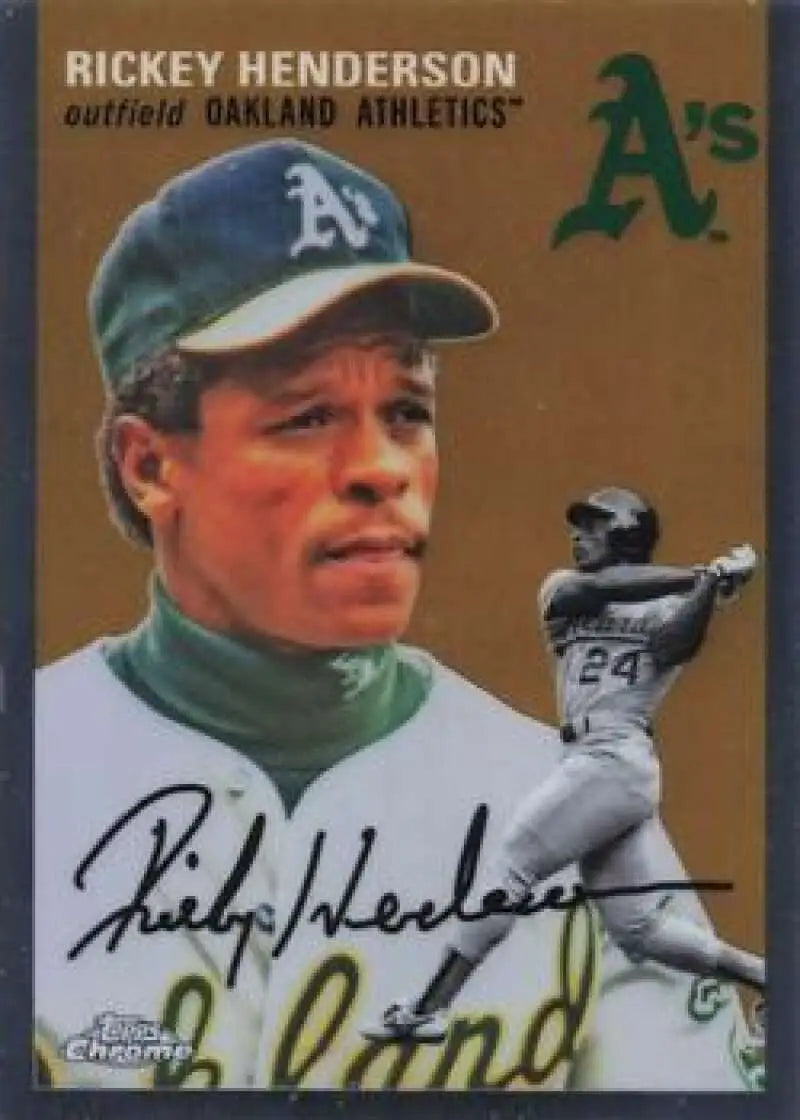 2023 Topps Chrome Platinum Anniversary #483 Rickey Henderson EX Excellent Oakland Athletics Baseball Card - Baseball