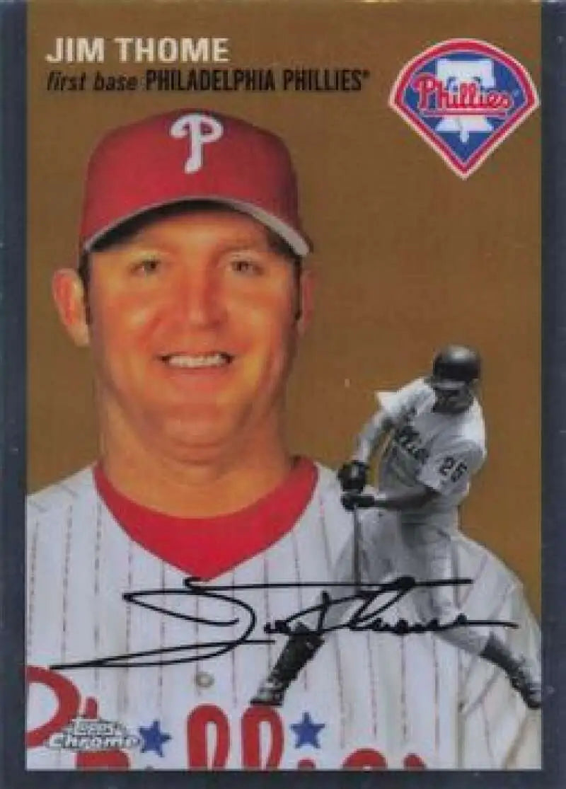 2023 Topps Chrome Platinum Anniversary #486 Jim Thome EX Excellent Philadelphia Phillies Baseball Card - Baseball Card