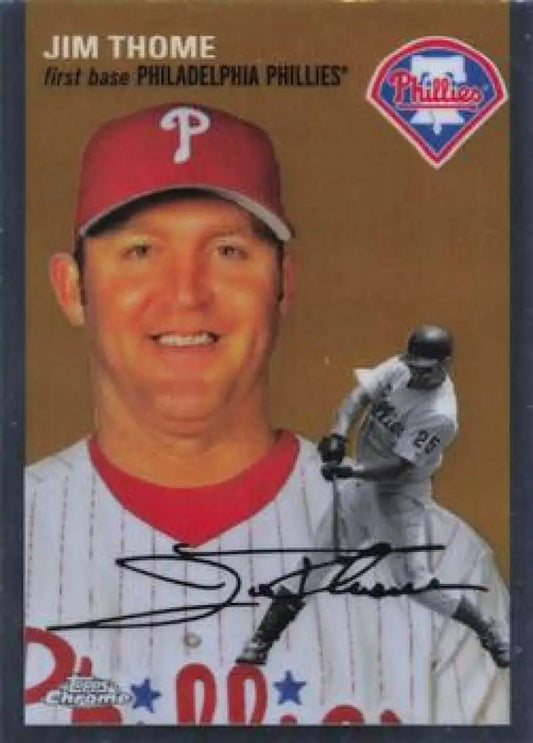2023 Topps Chrome Platinum Anniversary #486 Jim Thome EX Excellent Philadelphia Phillies Baseball Card - Baseball Card