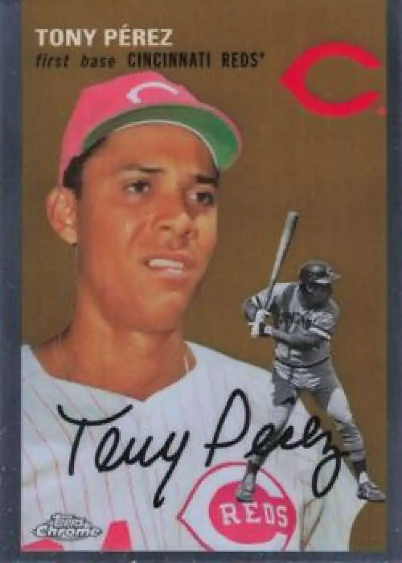 2023 Topps Chrome Platinum Anniversary #489 Tony Perez EX Excellent Cincinnati Reds Baseball Card - Baseball Card Single