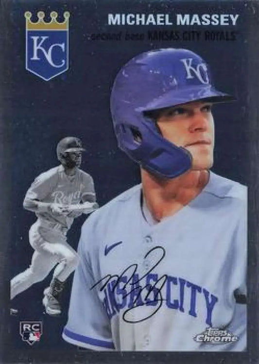 2023 Topps Chrome Platinum Anniversary #49 Michael Massey EX Excellent RC Rookie Kansas City Royals Baseball Card
