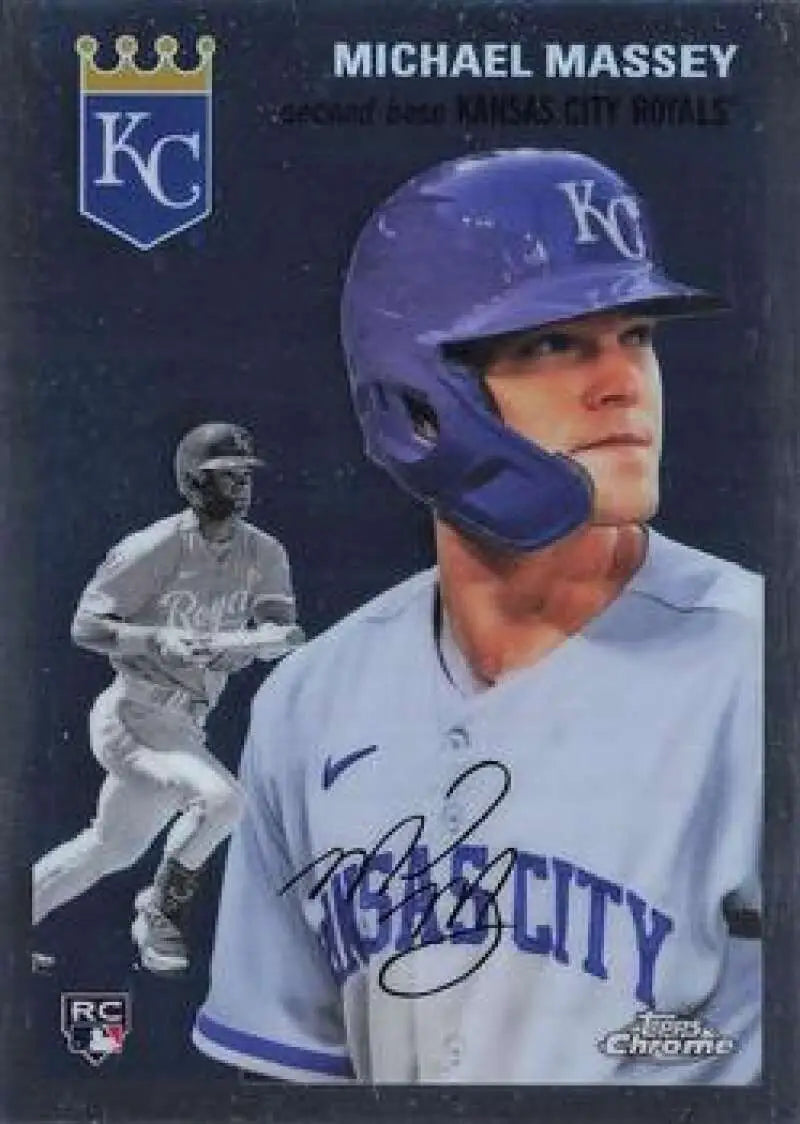 2023 Topps Chrome Platinum Anniversary #49 Michael Massey EX Excellent RC Rookie Kansas City Royals Baseball Card