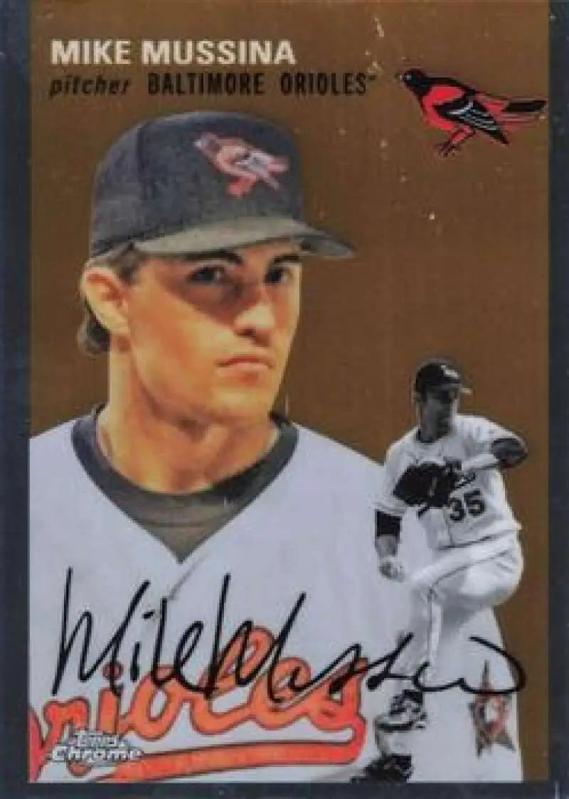 2023 Topps Chrome Platinum Anniversary #497 Mike Mussina EX Excellent Baltimore Orioles Baseball Card - Baseball Card