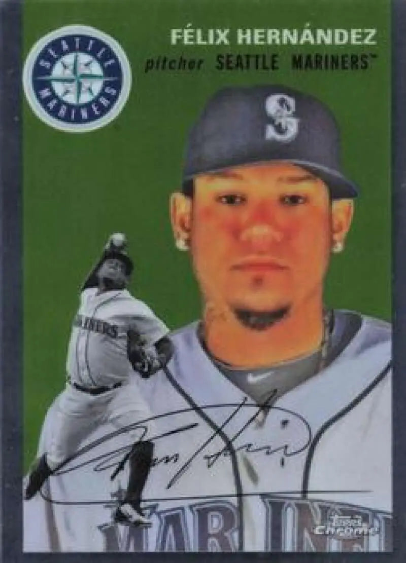 2023 Topps Chrome Platinum Anniversary #498 Felix Hernandez EX Excellent Seattle Mariners Baseball Card - Baseball Card