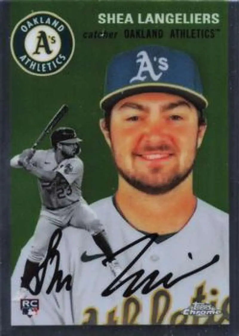 2023 Topps Chrome Platinum Anniversary #5 Shea Langeliers EX Excellent RC Rookie Oakland Athletics Baseball Card