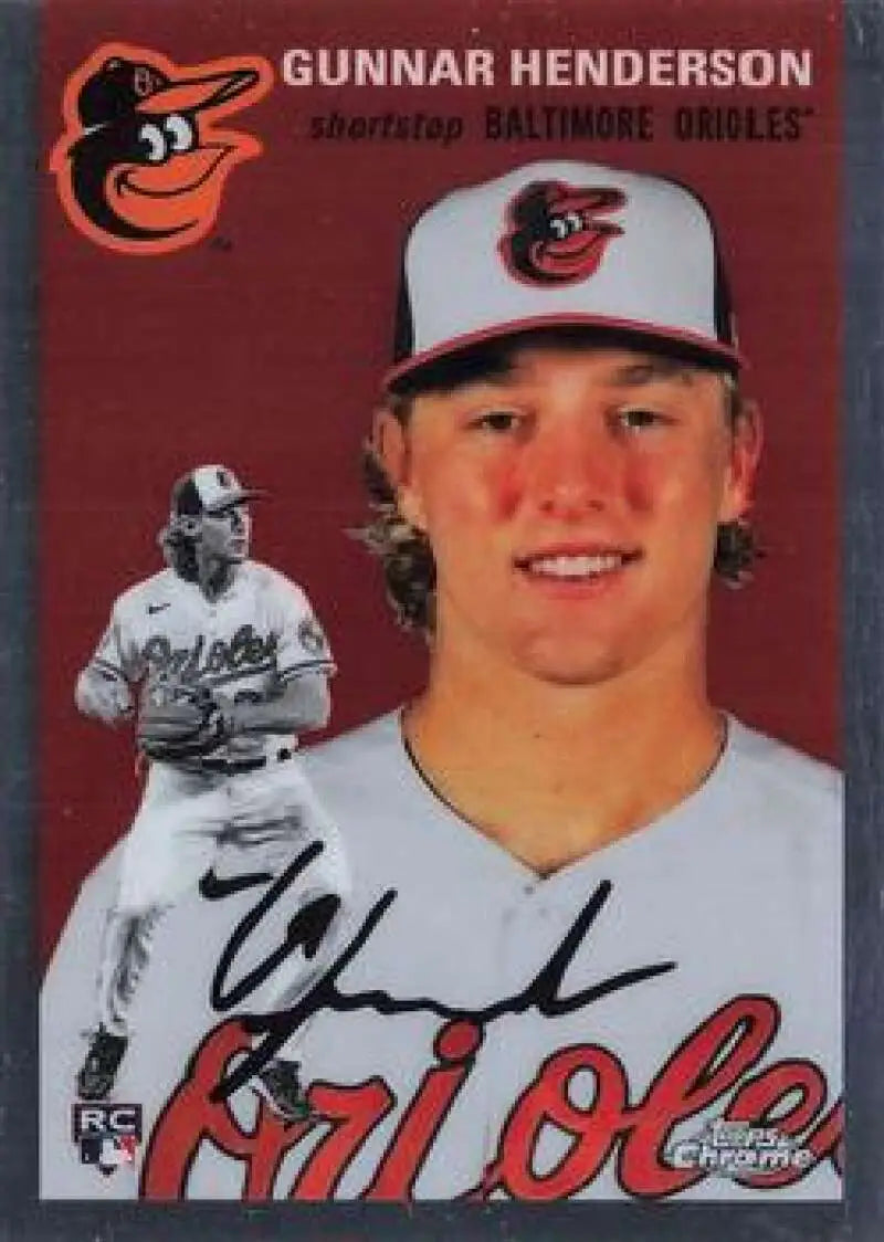 2023 Topps Chrome Platinum Anniversary #50 Gunnar Henderson EX Excellent RC Rookie Baltimore Orioles Baseball Card