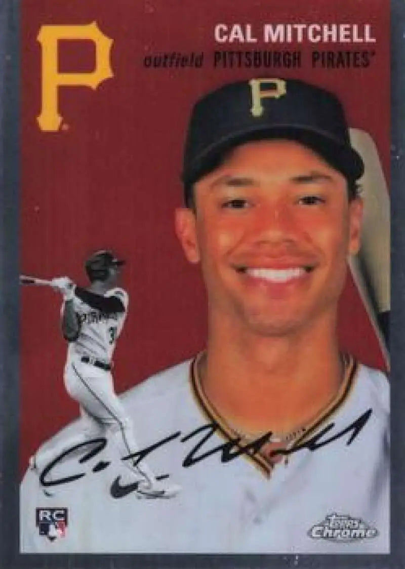 2023 Topps Chrome Platinum Anniversary #56 Cal Mitchell EX Excellent RC Rookie Pittsburgh Pirates Baseball Card