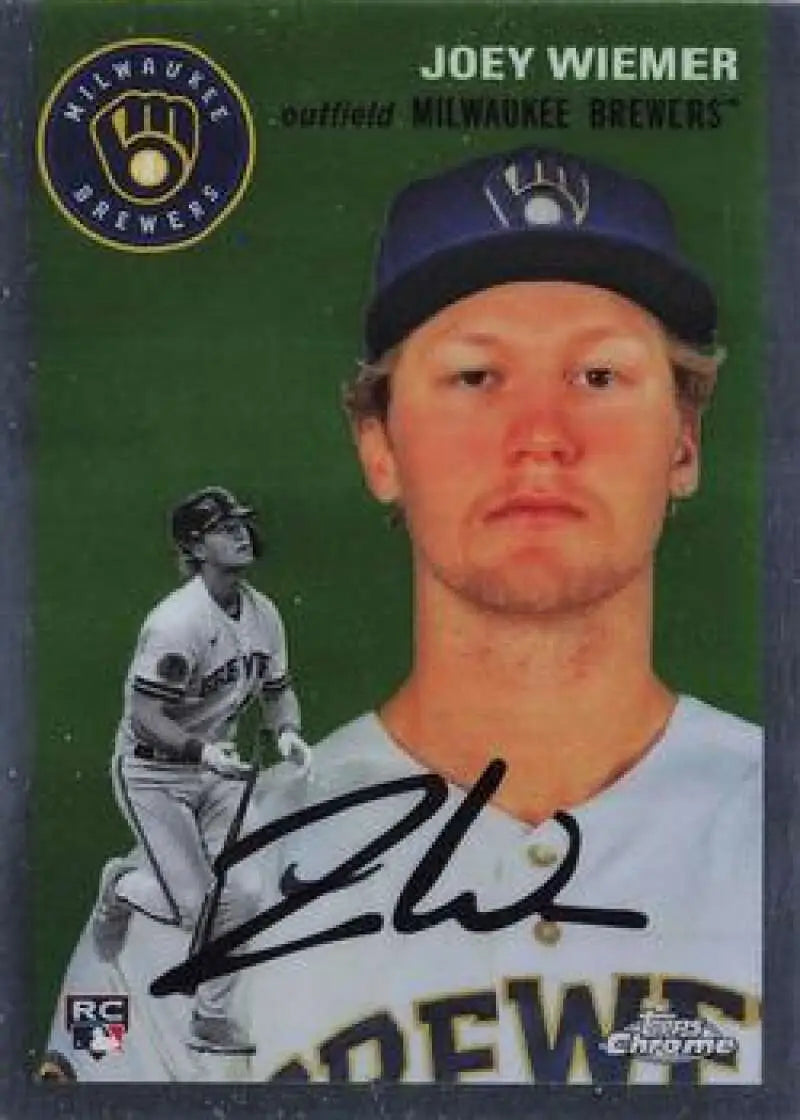 2023 Topps Chrome Platinum Anniversary #6 Joey Wiemer EX Excellent RC Rookie Milwaukee Brewers Baseball Card - Baseball