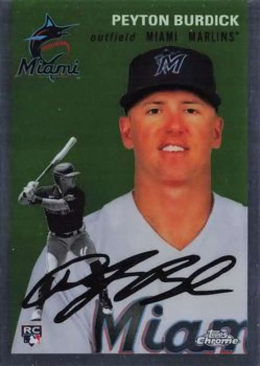2023 Topps Chrome Platinum Anniversary #61 Peyton Burdick EX Excellent RC Rookie Miami Marlins Baseball Card - Baseball