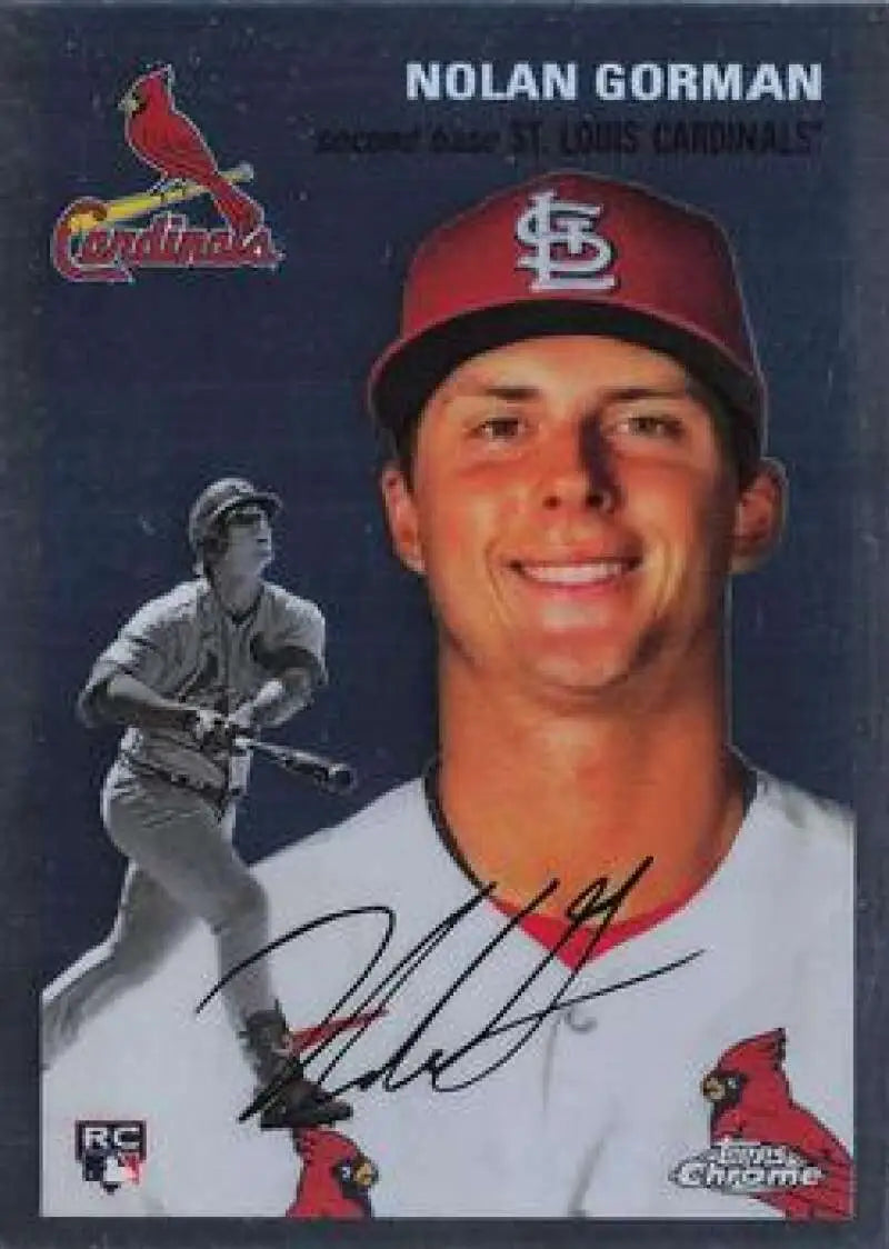 2023 Topps Chrome Platinum Anniversary #65 Nolan Gorman EX Excellent RC Rookie St. Louis Cardinals Baseball Card