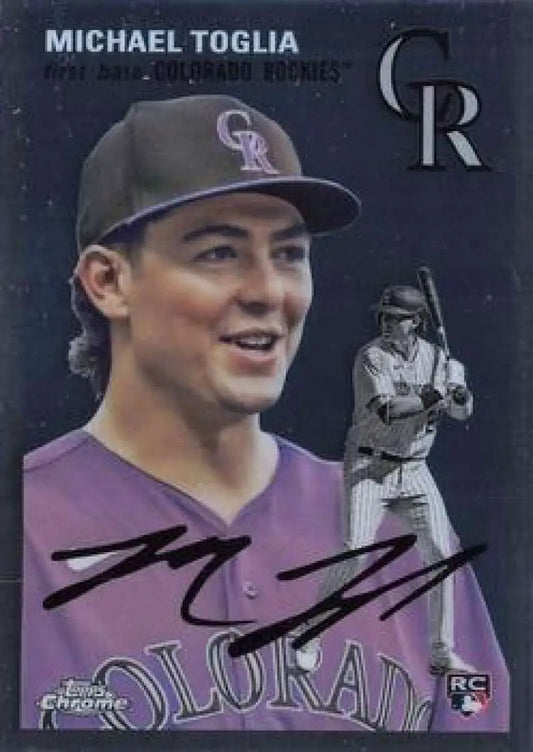 2023 Topps Chrome Platinum Anniversary #68 Michael Toglia EX Excellent RC Rookie Colorado Rockies Baseball Card