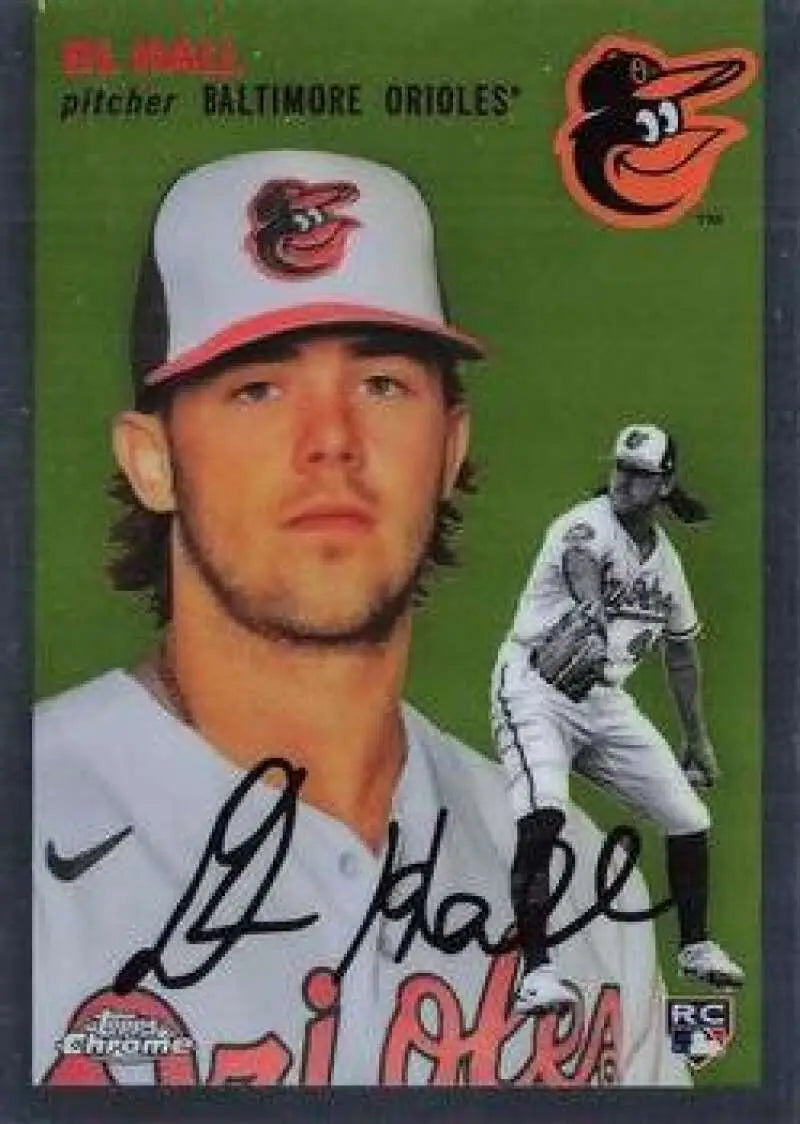 2023 Topps Chrome Platinum Anniversary #72 DL Hall EX Excellent RC Rookie Baltimore Orioles Baseball Card - Baseball