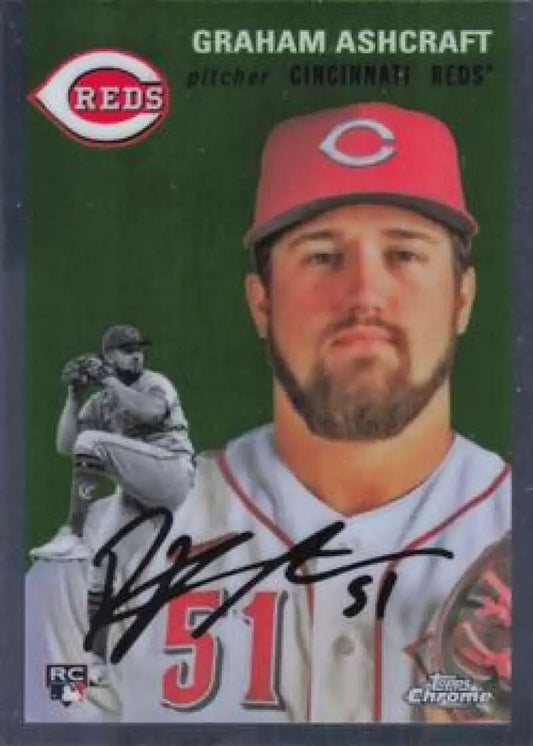 2023 Topps Chrome Platinum Anniversary #74 Graham Ashcraft EX Excellent RC Rookie Cincinnati Reds Baseball Card