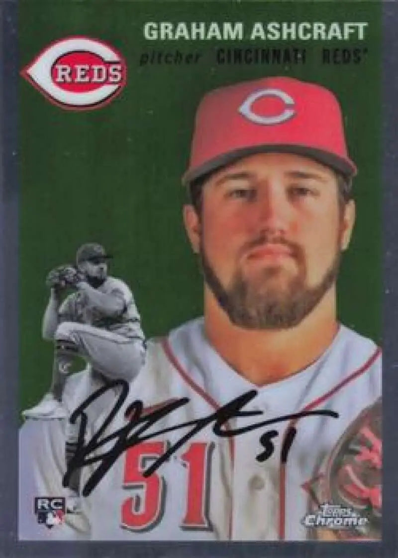 2023 Topps Chrome Platinum Anniversary #74 Graham Ashcraft EX Excellent RC Rookie Cincinnati Reds Baseball Card