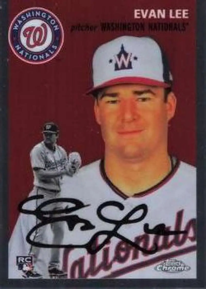 2023 Topps Chrome Platinum Anniversary #76 Evan Lee EX Excellent RC Rookie Washington Nationals Baseball Card