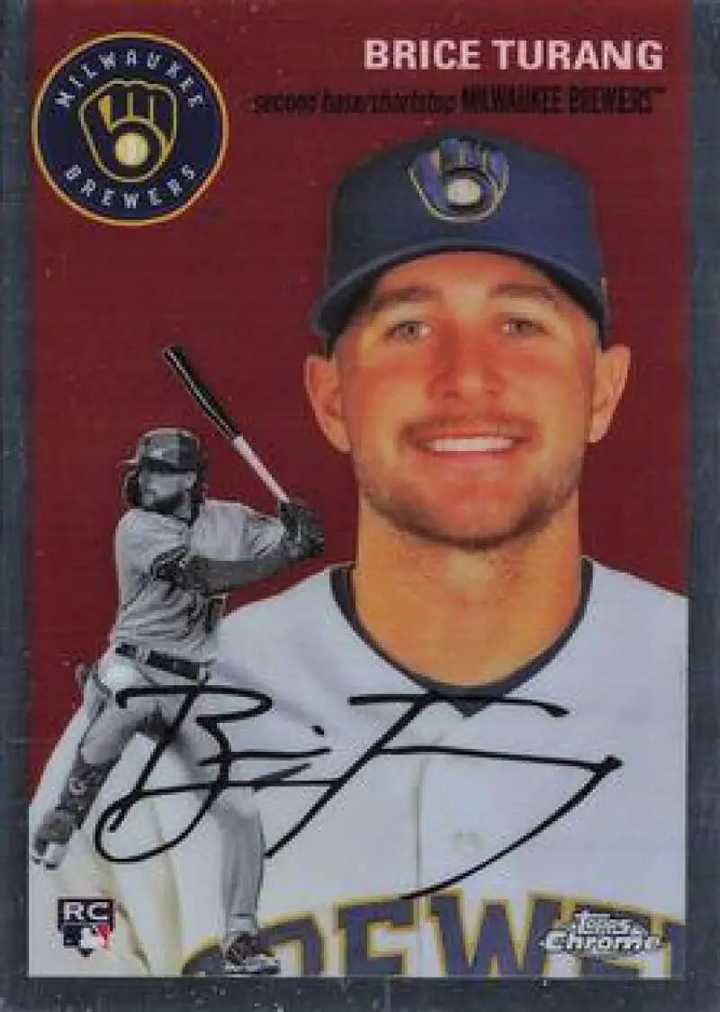 2023 Topps Chrome Platinum Anniversary #8 Brice Turang EX Excellent RC Rookie Milwaukee Brewers Baseball Card