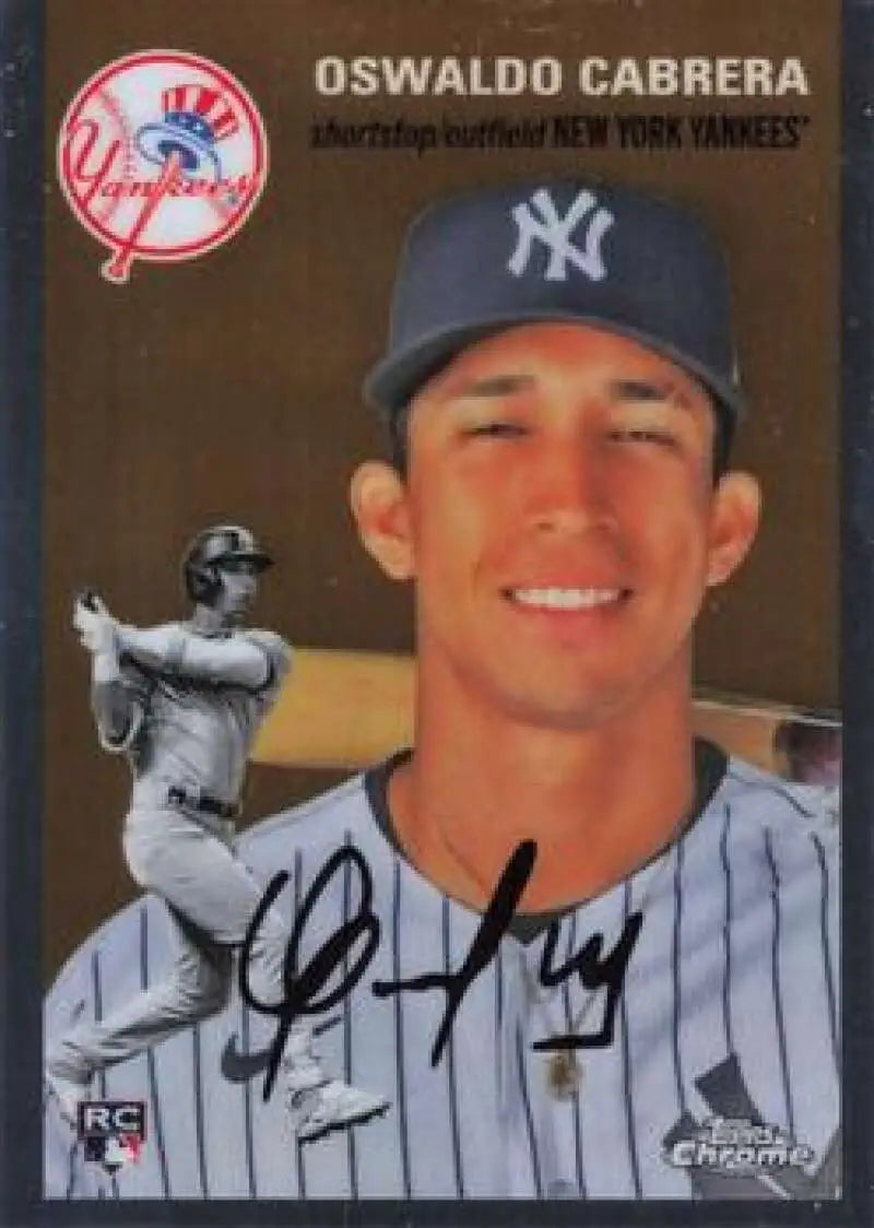 2023 Topps Chrome Platinum Anniversary #81 Oswaldo Cabrera EX Excellent RC Rookie New York Yankees Baseball Card