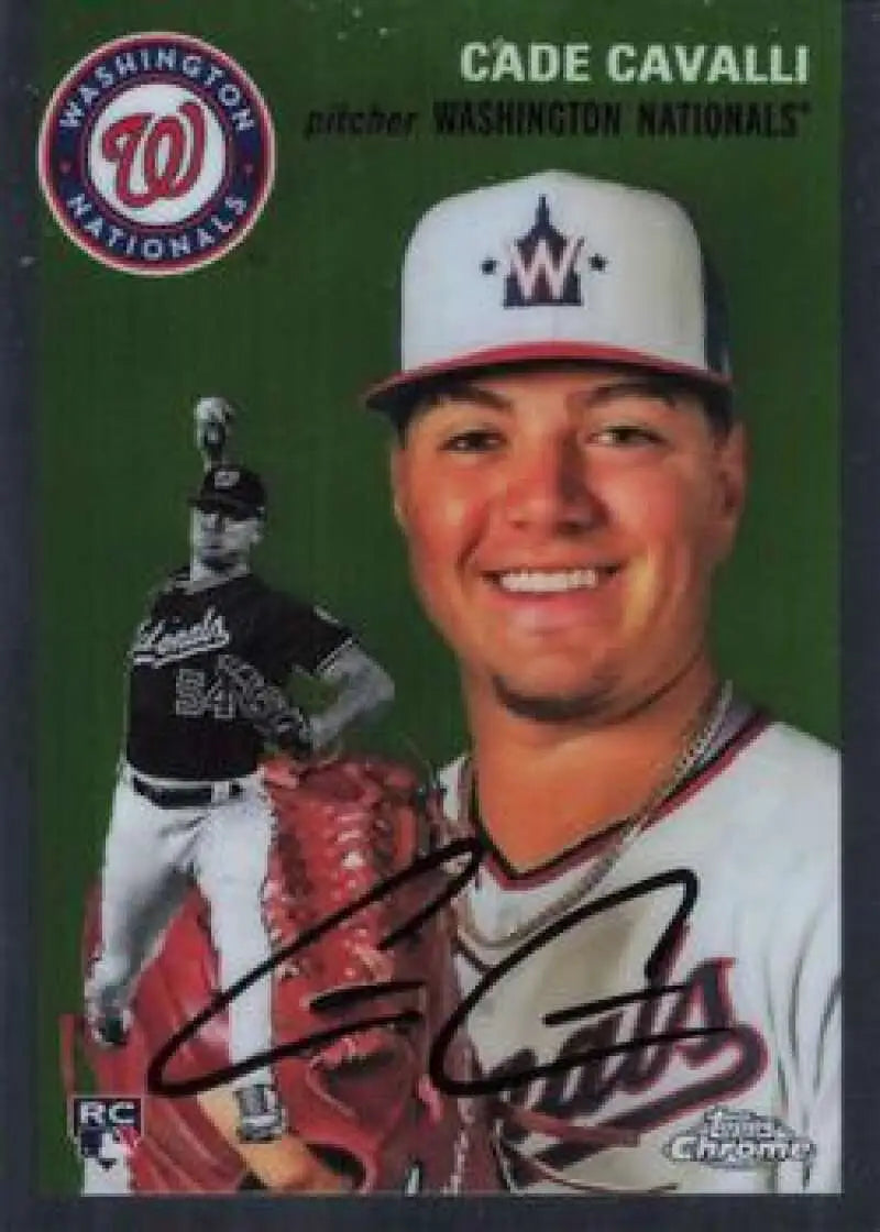 2023 Topps Chrome Platinum Anniversary #84 Cade Cavalli EX Excellent RC Rookie Washington Nationals Baseball Card