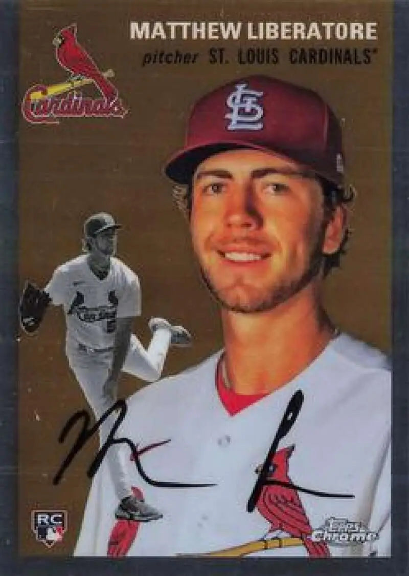 2023 Topps Chrome Platinum Anniversary #87 Matthew Liberatore EX Excellent RC Rookie St. Louis Cardinals Baseball Card