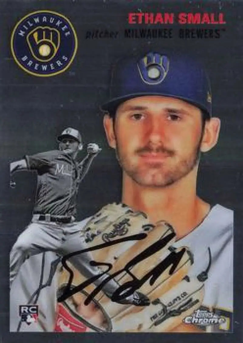 2023 Topps Chrome Platinum Anniversary #88 Ethan Small EX Excellent RC Rookie Milwaukee Brewers Baseball Card