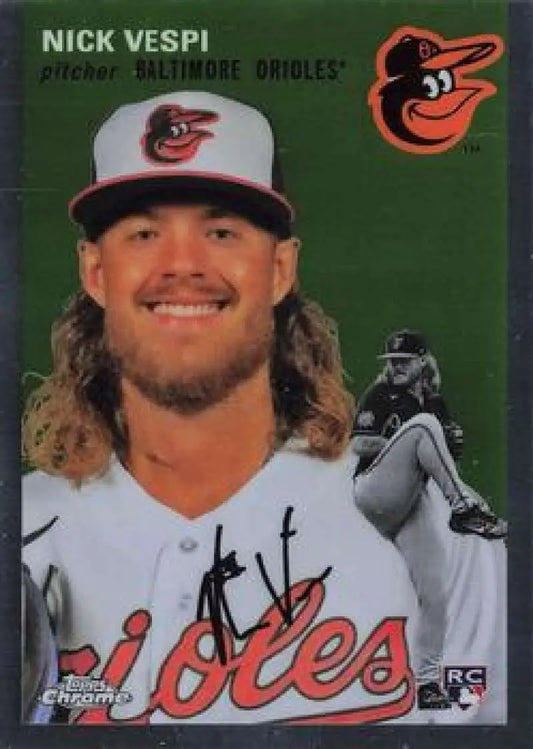 2023 Topps Chrome Platinum Anniversary #91 Nick Vespi EX Excellent RC Rookie Baltimore Orioles Baseball Card - Baseball