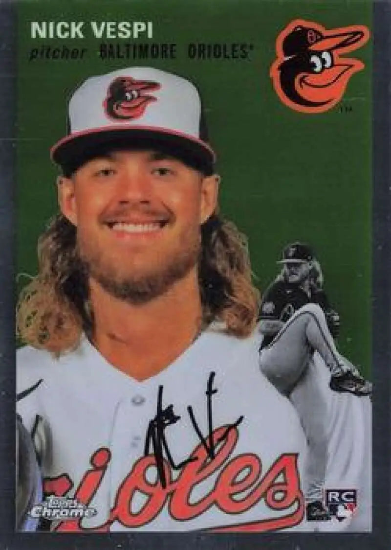 2023 Topps Chrome Platinum Anniversary #91 Nick Vespi EX Excellent RC Rookie Baltimore Orioles Baseball Card - Baseball
