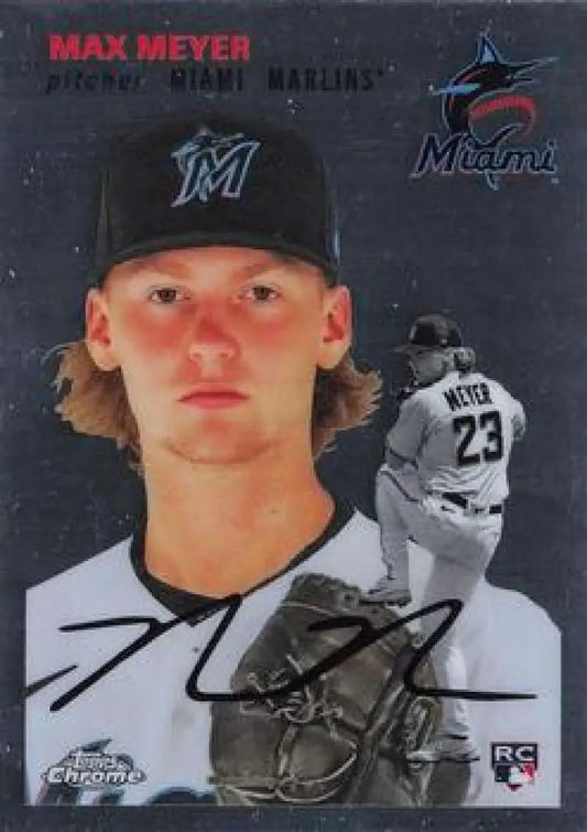 2023 Topps Chrome Platinum Anniversary #92 Max Meyer EX Excellent RC Rookie Miami Marlins Baseball Card